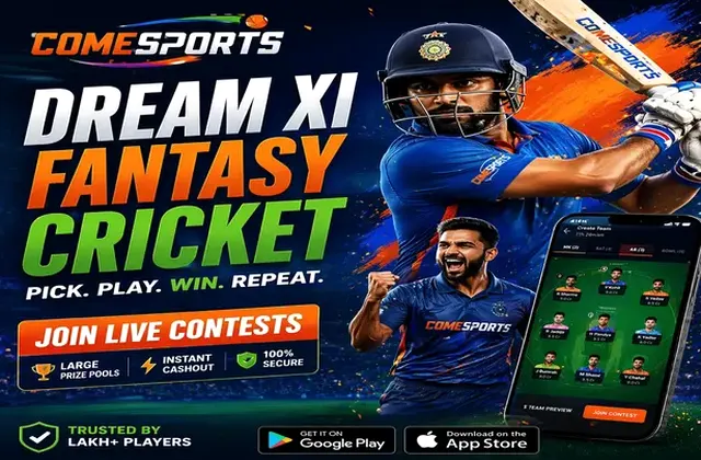 Cometowinlink (come to win) fantasy cricket & matchday visual 1